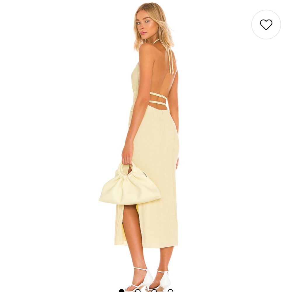 L’Academie Revolve Midi Dress in Baby Yellow